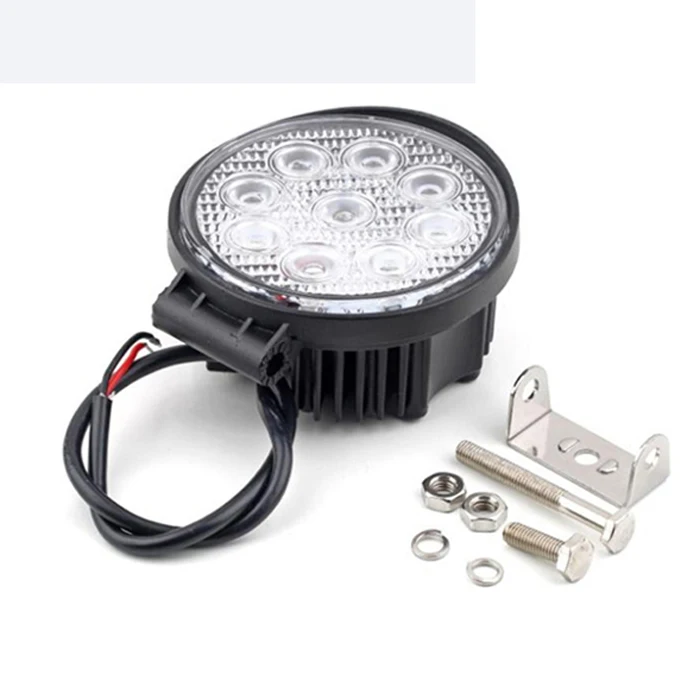 Auto Offroad 12V IP67 waterproof round 27W led work light